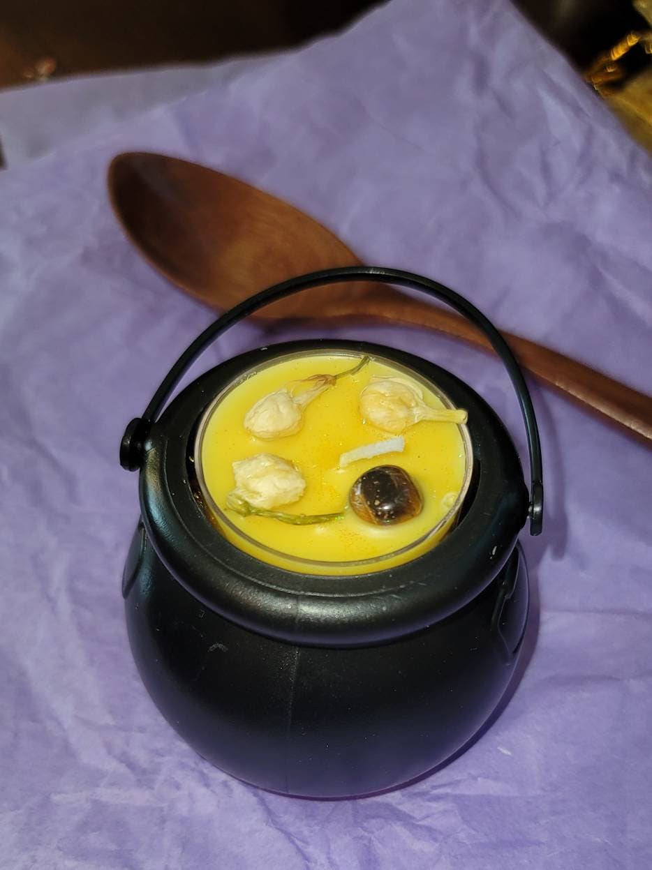 Crystal Cauldron Confetti | Crystal Chips + Tumbled  Gemstones | Witchy Gift | Crystal Healing | Charms, Spell Bottles | Tea Light Candle