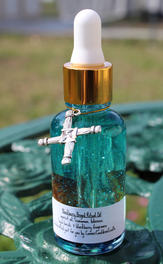 Blackberry Brigid Goddess Ritual Oil | Brigid's Cross | Imbolc Sabbat Magick Ritual Spell